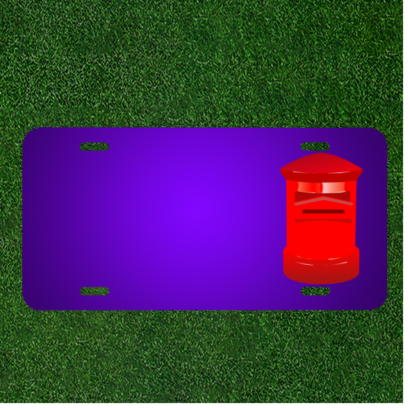 Custom Personalized License Plate With Add Names To Letterbox Postbox Red