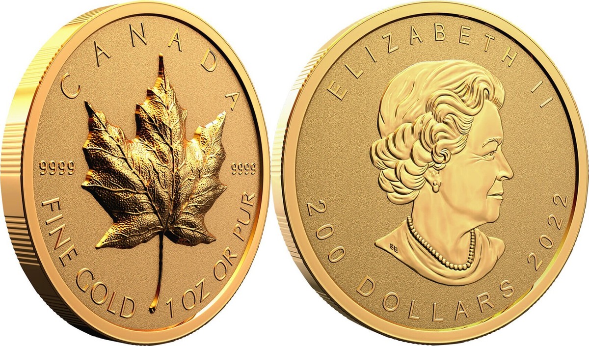2022 Canada 1 oz. Pure Gold Coin – Ultra-High Relief Gold Maple