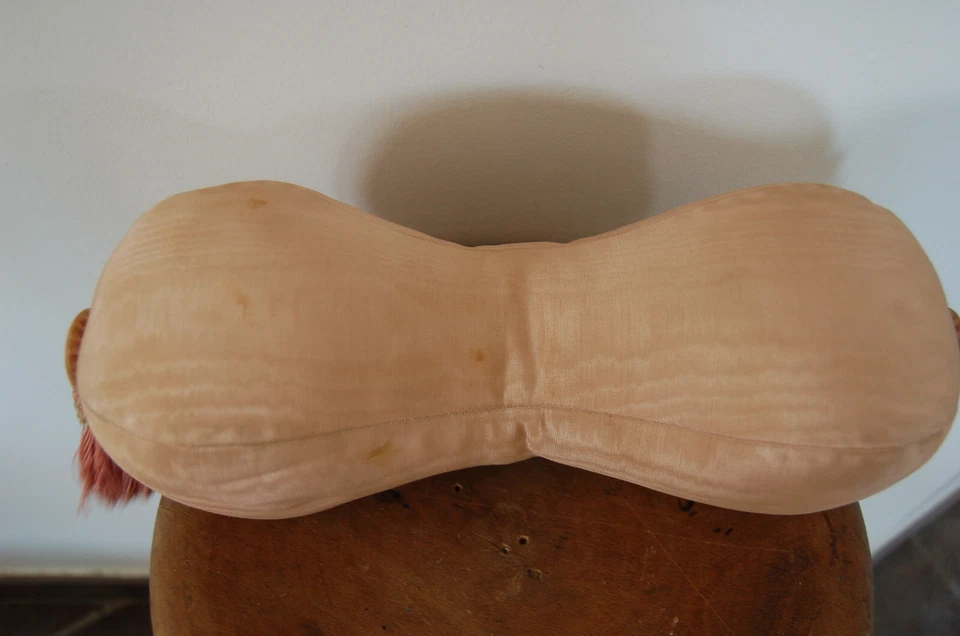 ancien  coussin repose tete 31 cm rose ,décoration intérieure - Photo 3/4