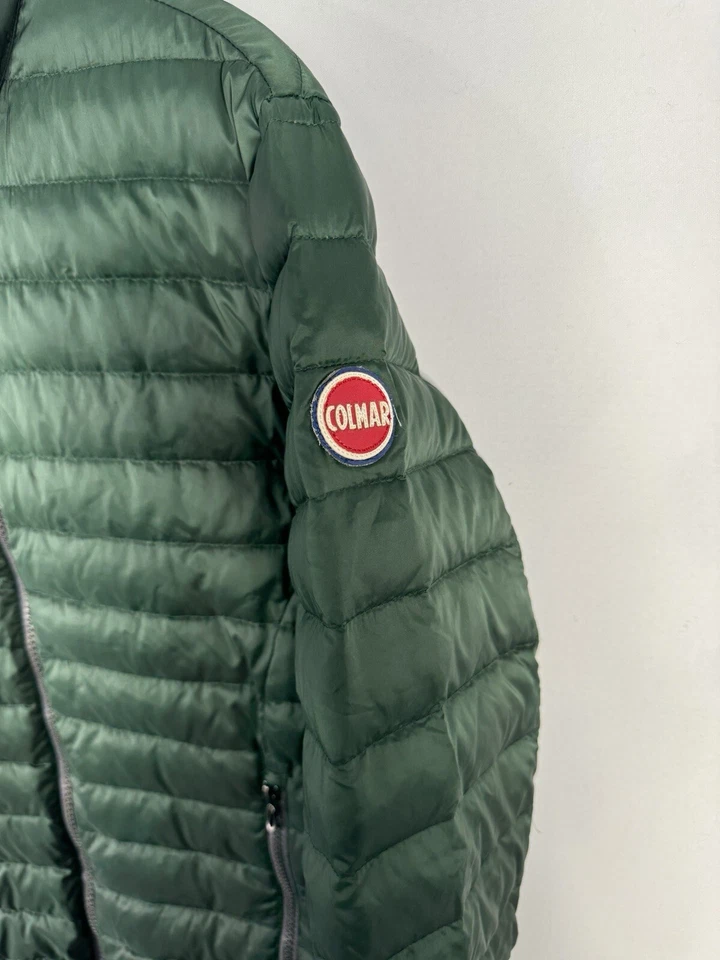 Chaqueta acolchada Colmar para hombre talla 46 verde púrpura cremallera completa relleno Foto 4 de 4