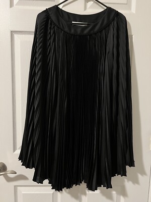 black pleated cape dress Boston Proper - Black - Pleated Cape Sleeve Boat Neck Sheath Dress