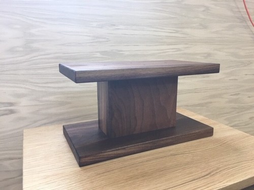 Center Speaker Stand Solid Black Walnut - Picture 2 of 3