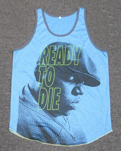 NOTORIOUS BIG BIGGIE SMALLS READY TO DIE blue TankTop SLEEVELESS T-shirt Medium | eBay