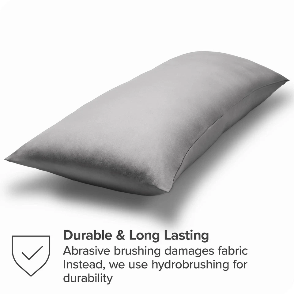 Capa de travesseiro corpo de microfibra Bare Home - Ultra macia - Fecho com zíper - Imagem 4 de 4