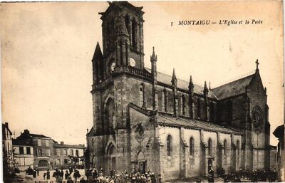 Vintage Postcard- L'Eglise el la Peste, Montaigu Early 1900s