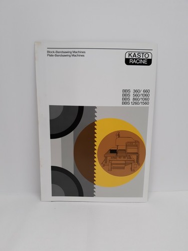 Vintage KASTO Block & Plate-Bandsawing Machines Industrial Catalog  