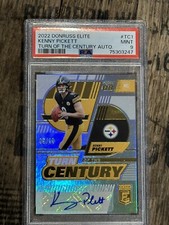 Kenny Pickett Autograph Turn of the Century /99 2022 Donruss Elite  PSA 9
