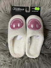 Happy face Women Slippers Indoor Soft Nonslip Slipper By Christmas Shoppe 5/6