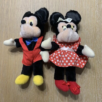 1982 Walt Disney World Applause Mickey & Minnie Mouse Vintage 10  Plushes