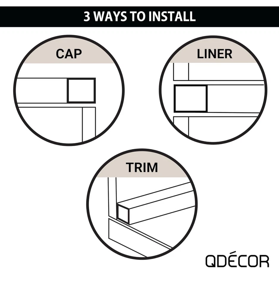Questech 12 Decoración Azulejo Borde 3/4 x 12” Lápiz Lineal Borde Borde Gris Mate Foto 3 de 4