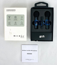 Wireless Lavalier Microphone for Type-C Phone, 2 Plug-Play Wireless Mics - New