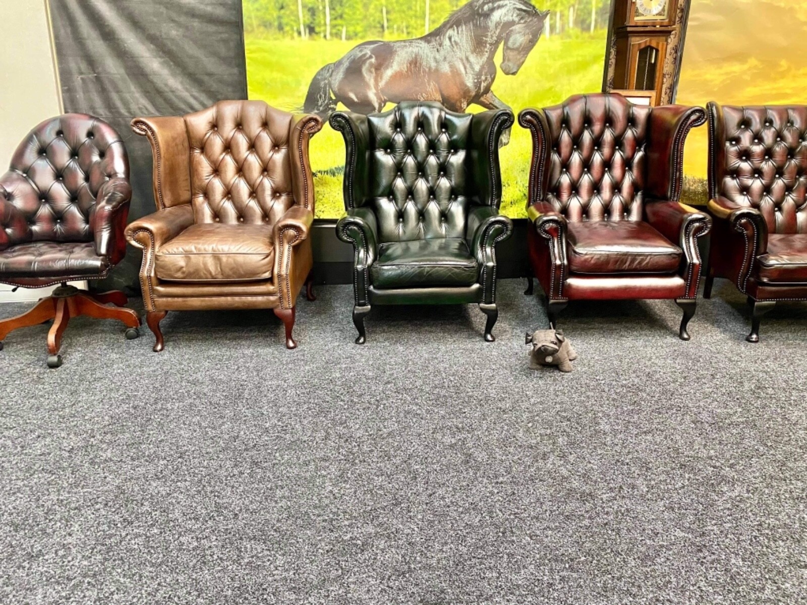 chesterfield queen anne chairs eBay