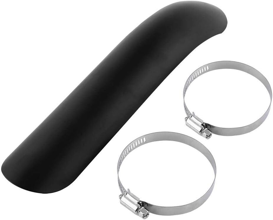 Curved Matte Black Exhaust Muffler Pipe Heat Shield Cover Guard