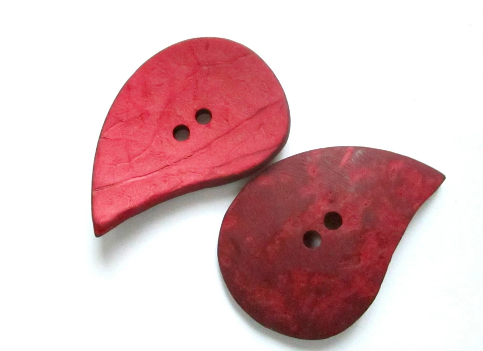 Kokos Knopf rot blau lila grün 55 mm Fantasie Handarbeit Schmuckknopf Modeknopf - Bild 2 von 4