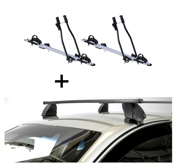 2X FahrradträGer Sagittar+DachträGer K1M FüR FüR Renault Clio I 5TüRer 90-98-image
