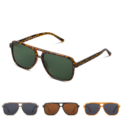 Sonnenbrille SMOODER HAYFORD Herren/Damen UV400 Acetat Vintage Flieger Aviator