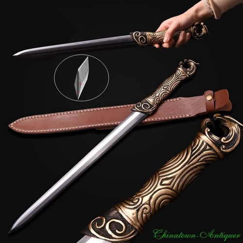 Japanese Shingon Buddhist Evil Spirits Short Sword SanMai w Clay Tempered #1758 - Picture 2 of 24
