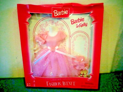 BARBIE AND KELLY FASHION AVENUE MATCHING STYLES SPARKLY PINK DRESS | eBay
