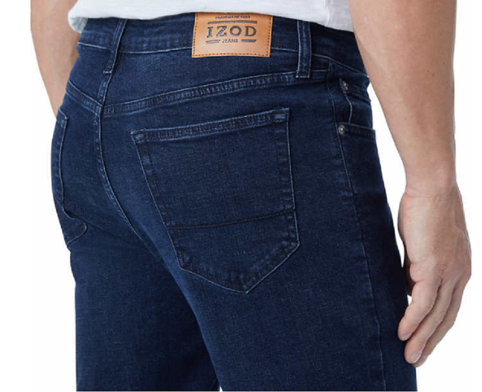 New IZOD Men's Comfort Stretch Jean Straight Fit Great Gift NWT