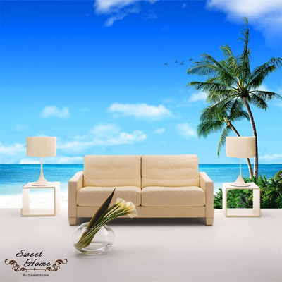 Beach Landscape Huge Wallpaper Full Wall Print Decal Deco Indoor Mural Home Au
