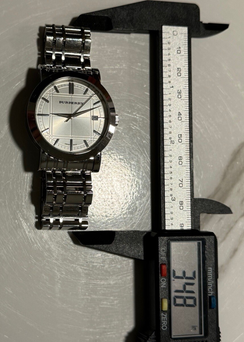 Burberry BU1350 Stainless Steel Watch 38mm Quartz Analog Display