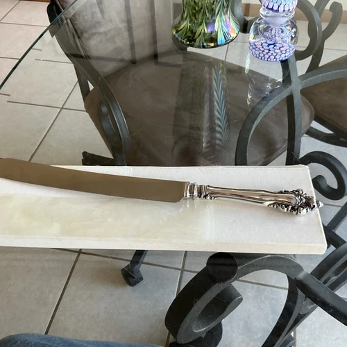 Reed & Barton Sterling Handle Cake Knife In Box LA SPLENDIDE sheffield 12-5/8"