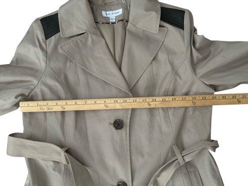 Via Spiga NWT Trench Coat Womens Size L - Picture 8 of 15