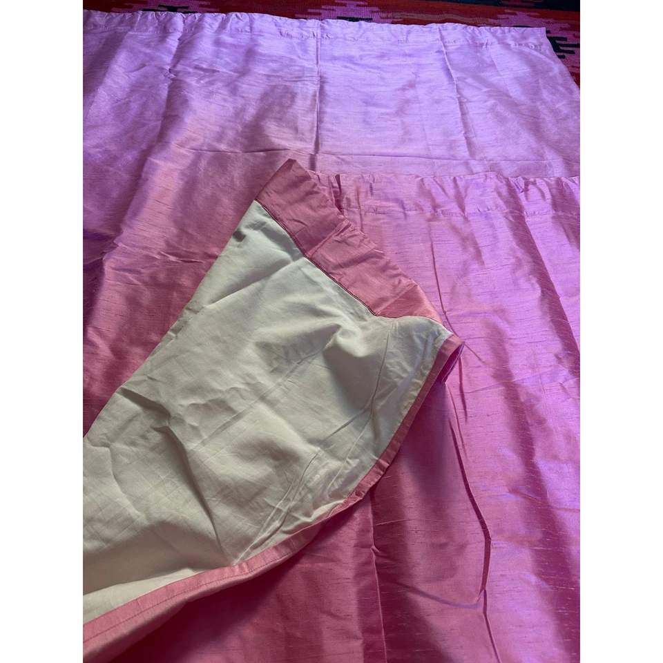 2 Pottery Barn 100% Silk Panels Window Curtains drapes W44” x L84 lined kids - Image 4 of 4