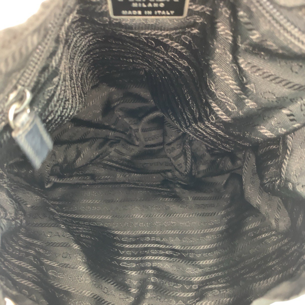 PRADA Tessuto Triangle Logo Plate Black Silver Hardware Nylon Leather Rucksack D thumbnail 9