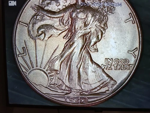 BU 1942 (P) Walking Liberty Half Dollar Uncirculated 90% Silver