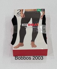 32 Degrees Heat Men's 2-Pack Stretch Quick-Dry Base Layer Pants, Black, Size XL