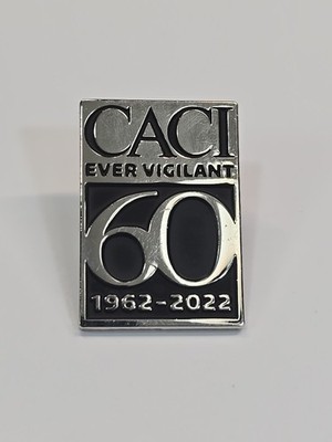 CACI Ever Vigilant 60 Year Anniversary Lapel Pin 1962-2022 IT Services