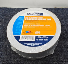 Shurtape AF 975CT: Cold Temp 2.0 Mil Dead Soft Foil Tape Silver, 1.88" x 50.3 yd