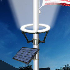 Flag Pole Light Solar Powered 4640 Lumens Brightest Solar Flagpole Light Outdoor