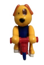 Rare Vintage Puppy Dog Wind Up Plastic Toy Bike Works Very Rare Collectible