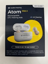 Audien ATOM PRO 2 Wireless Rechargeable OTC Hearing Aids New