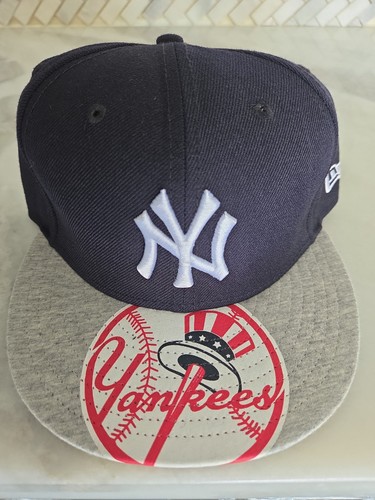 New Era New York Yankees MLB 59FIFTY Fitted Cap Hat Navy / Grey / White