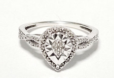 925 sterling silver Diamond ring size 7