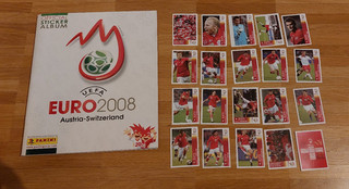 Panini Euro 2008 EM Album komplett extra Sticker Schweiz 20 Stück
