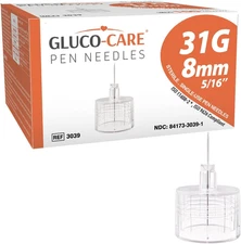 Pen Tips 31G X 8Mm, Universal Fit, 100/Bx, Sterile, Comfort