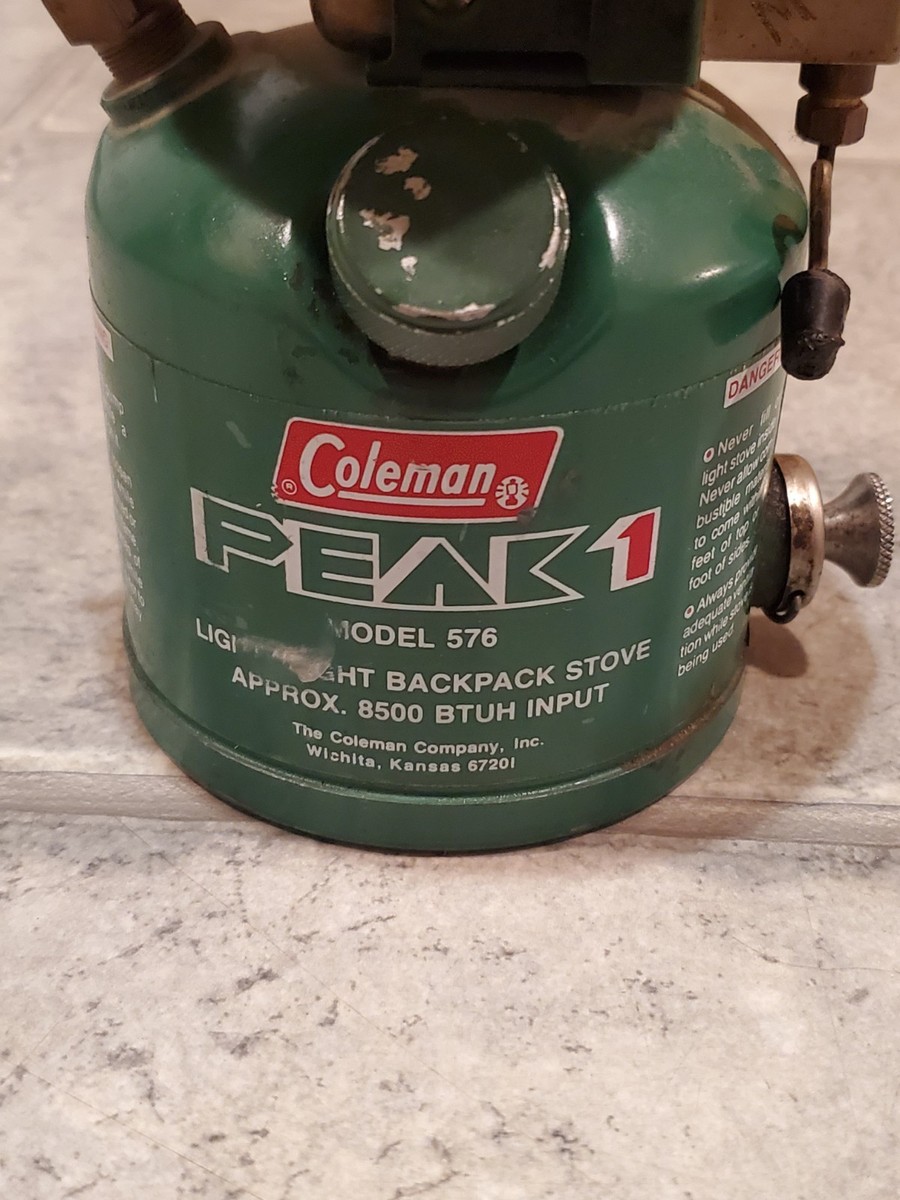Vintage Coleman PEAK 1 Model 576 700 Lightweight Backpack Stove