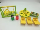 Vtg Fisher Price Little People School House Swing,Desks,Merry Go Round,1970s,F