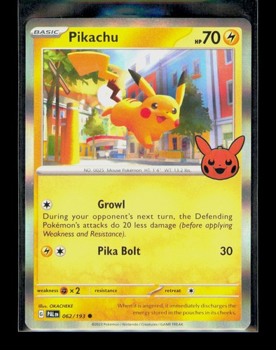 Pikachu Holo Common Trick or Trade  2023 062/193 NM - Picture 1 of 2
