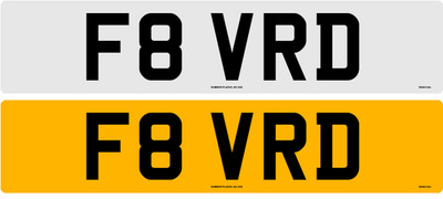 Cherished Private Number Registration Plate On Retention Certificate - F8 VRD