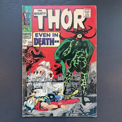 Thor 150 KEY Hela cover Silver Age Marvel 1968 Loki Stan Lee comic Jack Kirby