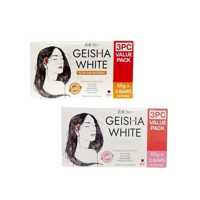 Geisha White Bundle: Intense & Classic - Skin Brightening Bar - 65g Each