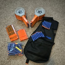 NERF N-Strike Elite Tactical Vest, Drum Magazines, Dart Clips  Foam Darts Set