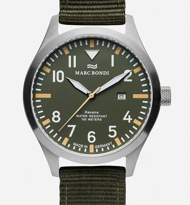 MARC BONDI Havana Made in Germany 42 mm Herrenuhr Saphirglas UVP* 285,- EUR - Bild 1 von 4