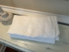 Pottery Barn European Linen Crib Skirt White 16 Drop NWT OB