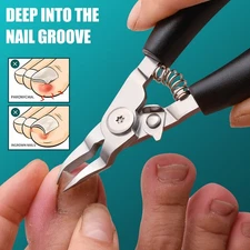 Stainless Steel Toenail Clipper for Ingrown Thick Nails Wide Jaw Toe Nail Cutter